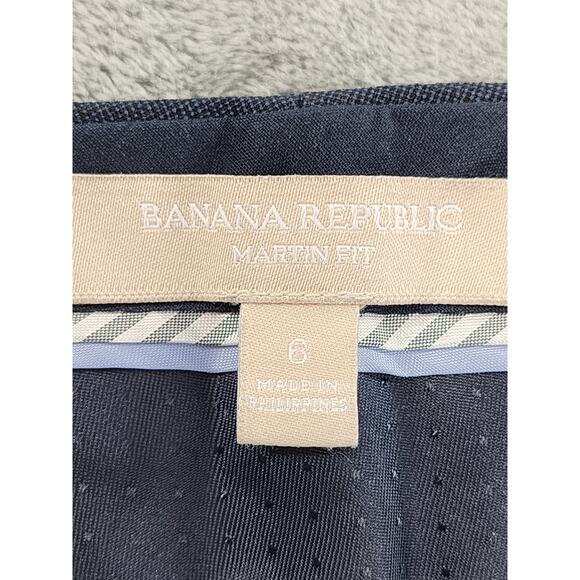 Banana Republic Martin Fit Stretch Wool Trouser Pants Size 6 Blue Office Career - Picture 5 of 13